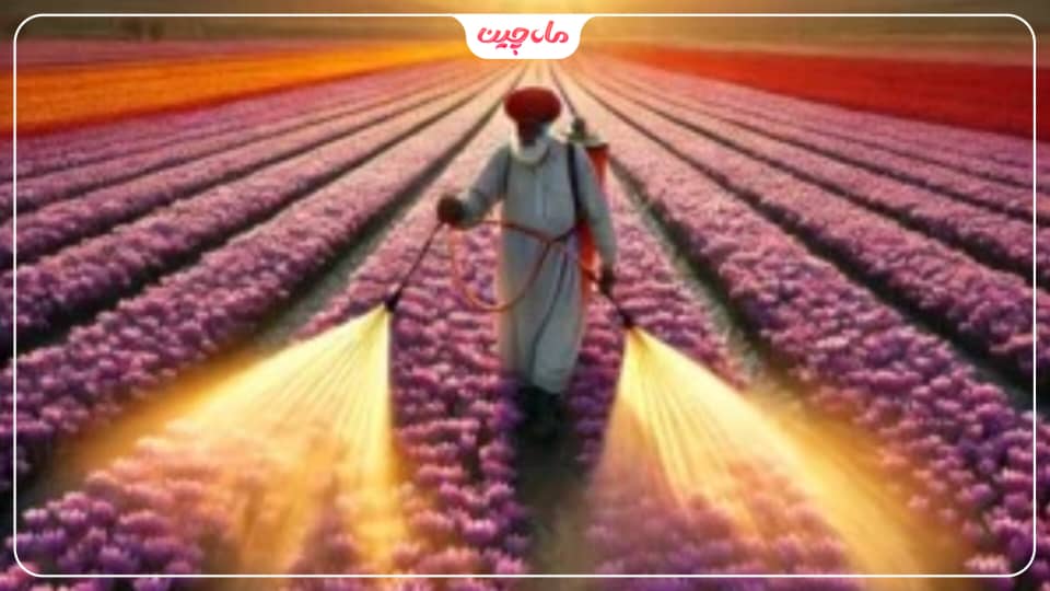 زمان محلول پاشی زعفران