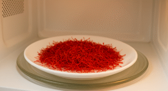 خشک کردن زعفران در ماکروفر