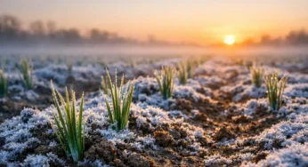 پیشگیری از سرمازدگی مزرعه زعفران