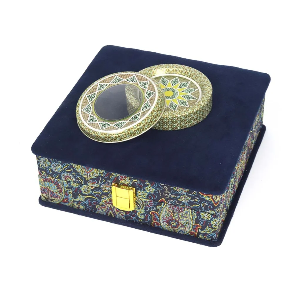 باکس هدیه زعفران مخمل و ترمه کد ۱۰۸
